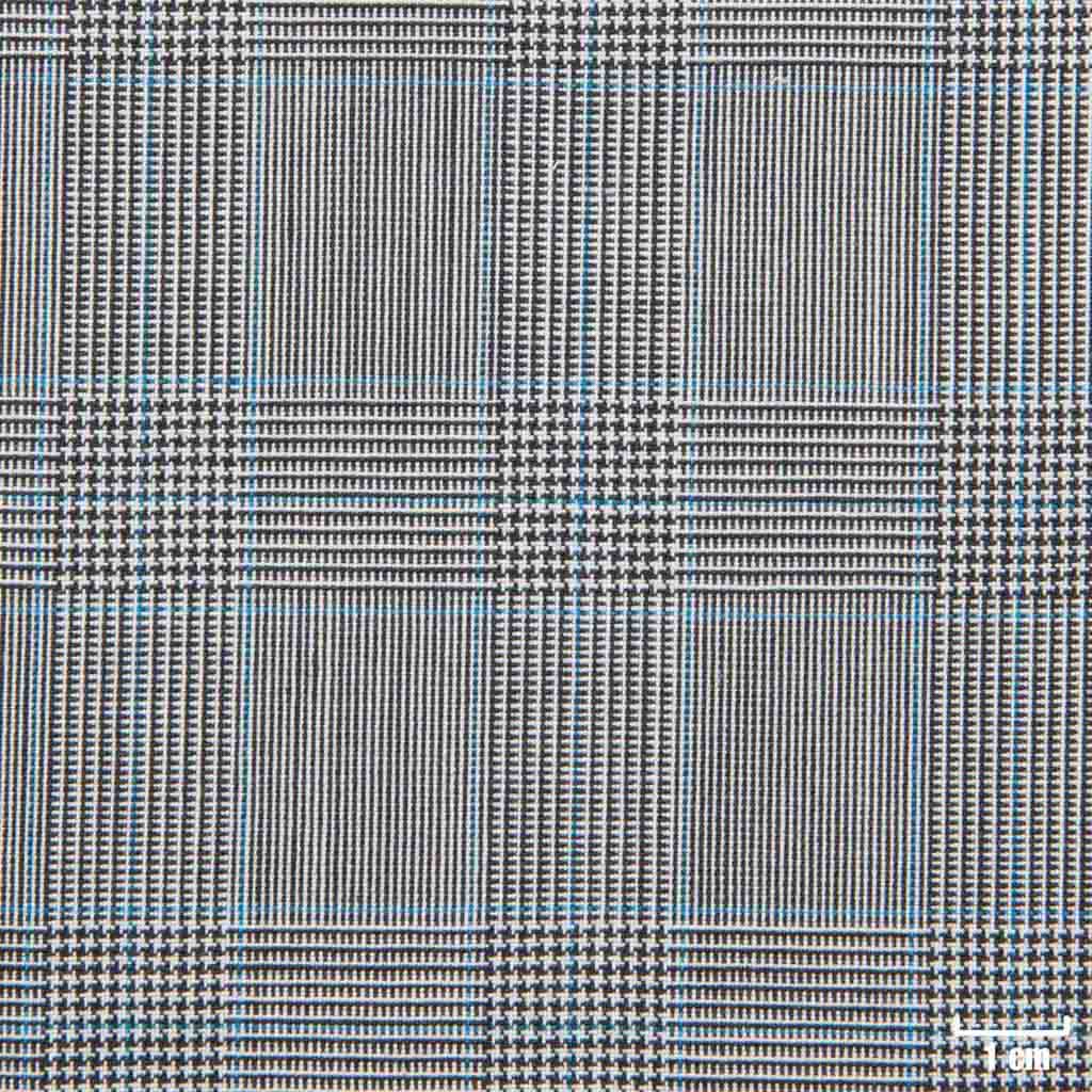 [107601] LIGHT GREY, BLUE CHECKS