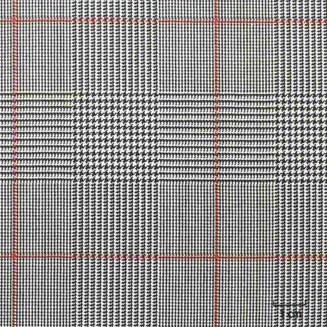 MIXED BLACK/WHITE, RED CHECKS