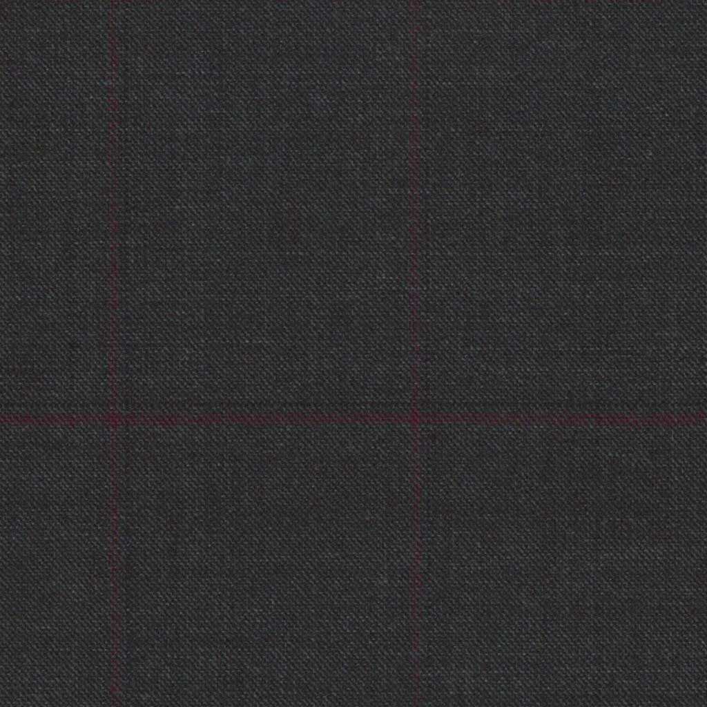 [316316] 炭灰色，红色格纹（DR# 40016）