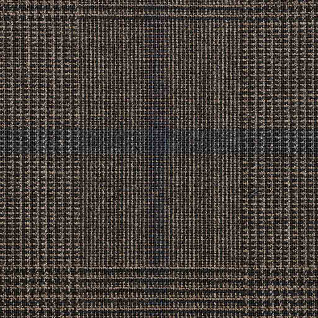 [316736] DARK BROWN, BLUE CHECKS (4 PLY)