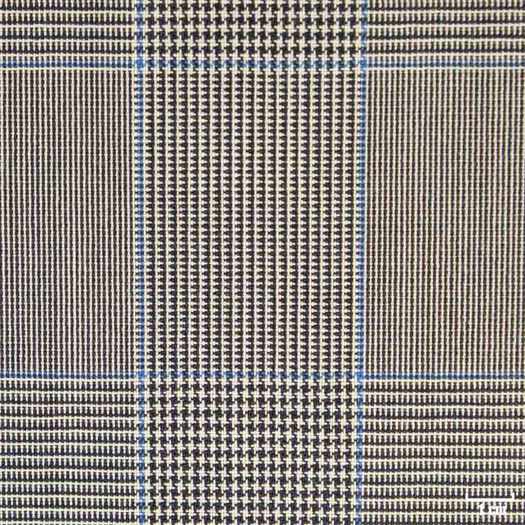[316744] GREY, BIG BLUE CHECKS (4 PLY) (DR# 18044)