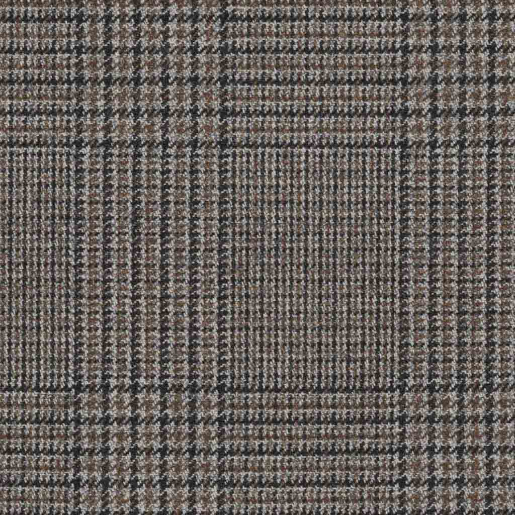 [317103] LIGHT GREY, BROWN CHECKS