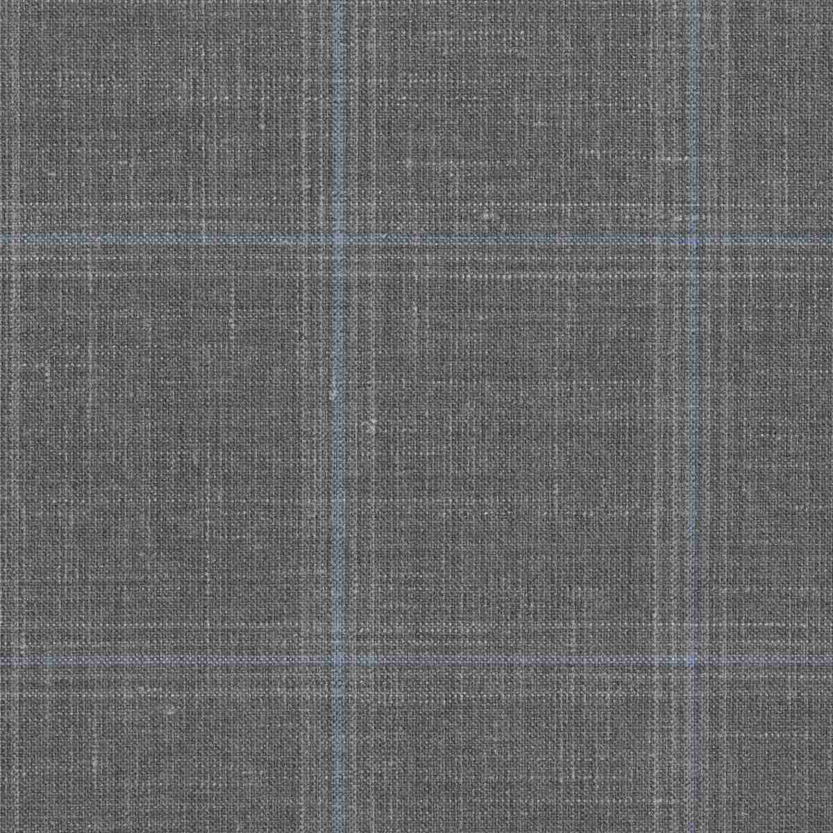 [319605] GREY, MIXED BLUE CHECKS (DR# 50405)