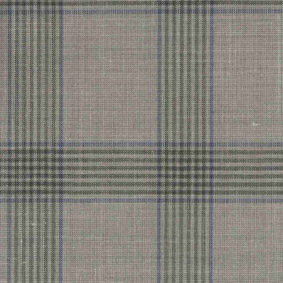 [319610] BEIGE, MIXED BLUE CHECKS (DR# 50410)