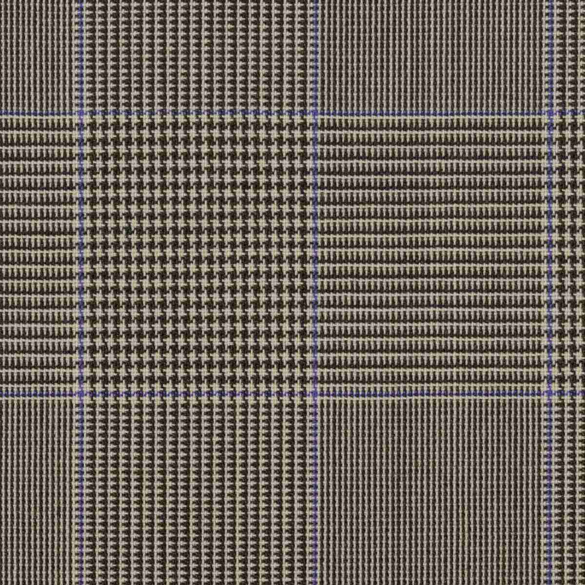 [320658] BROWN,BLUE CHECKS, 4PLY (DR# 18158)