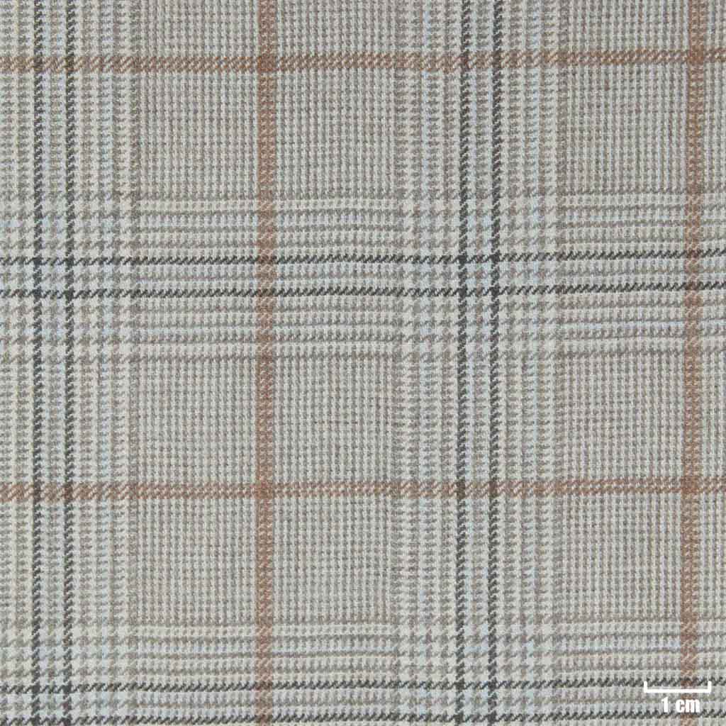 [401855] LIGHT TAN, MIXED BLUE/BROWN CHECKS