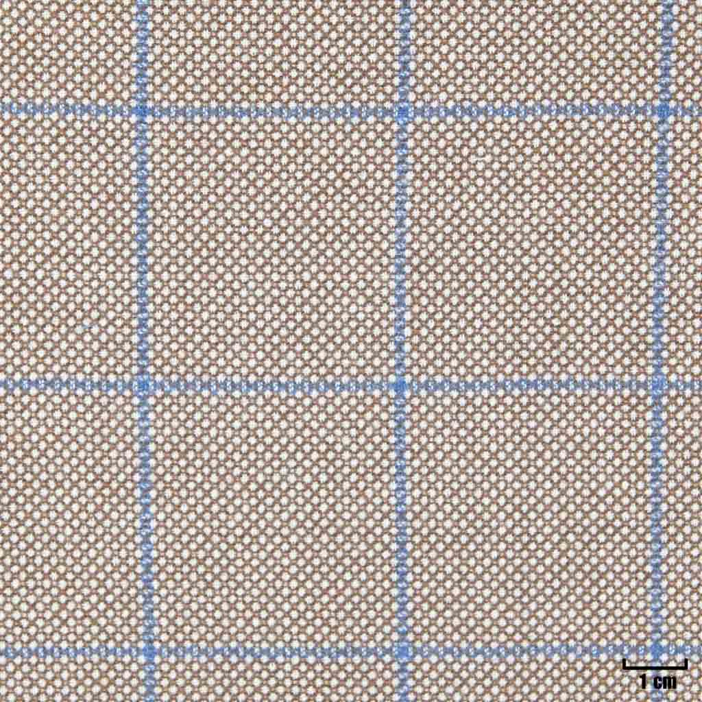 [403206] LIGHT BROWN, BLUE CHECKS