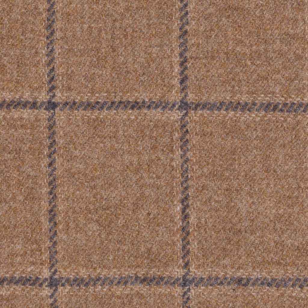 [404320] LIGHT BROWN, BLUE CHECKS