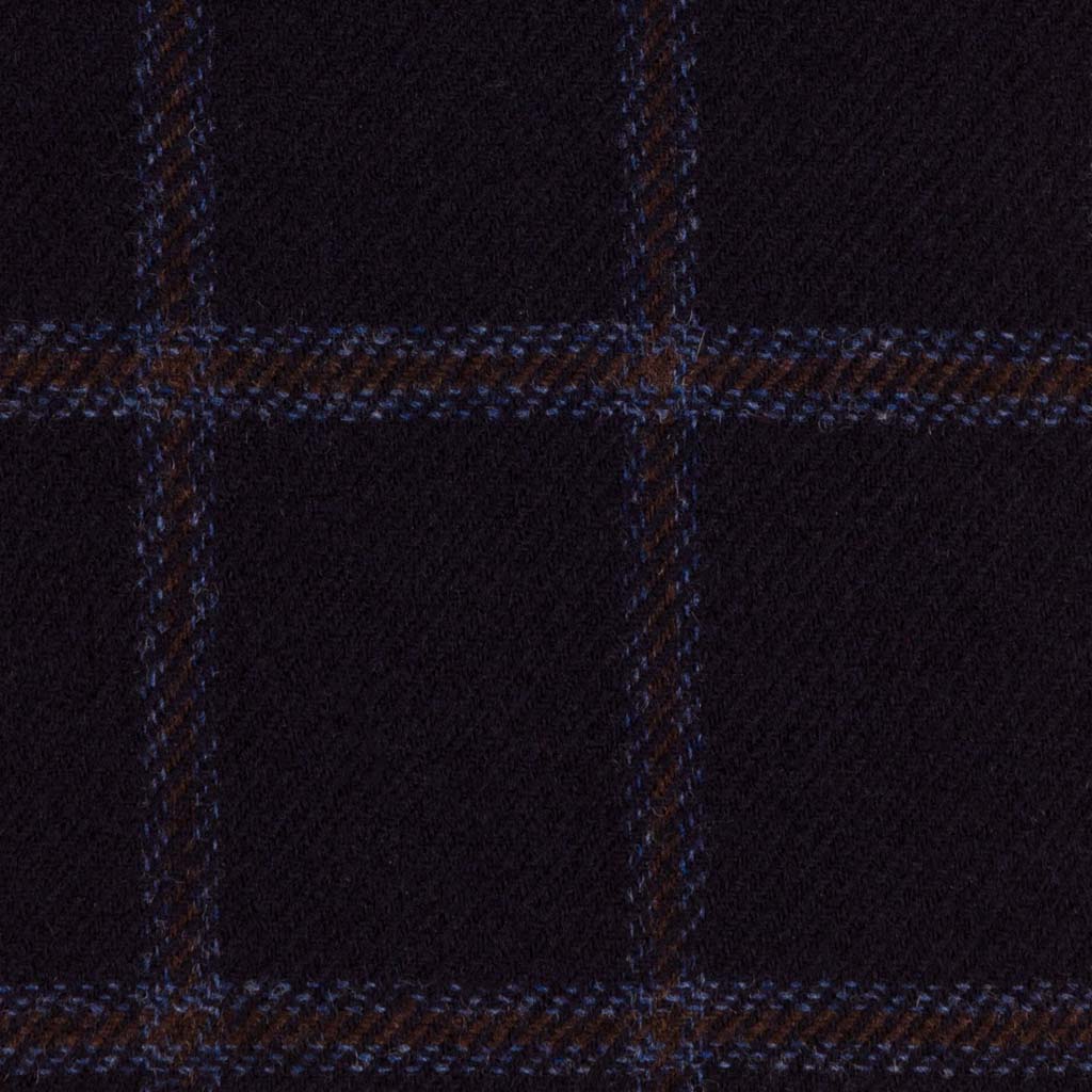 [404322] DARK BLUE, BROWN CHECKS
