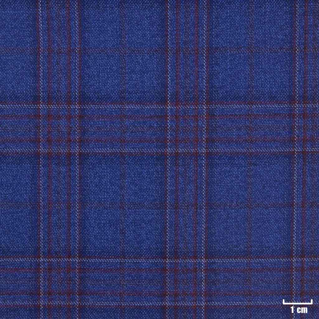 [450549] BLUE, BURGUNDY CHECKS