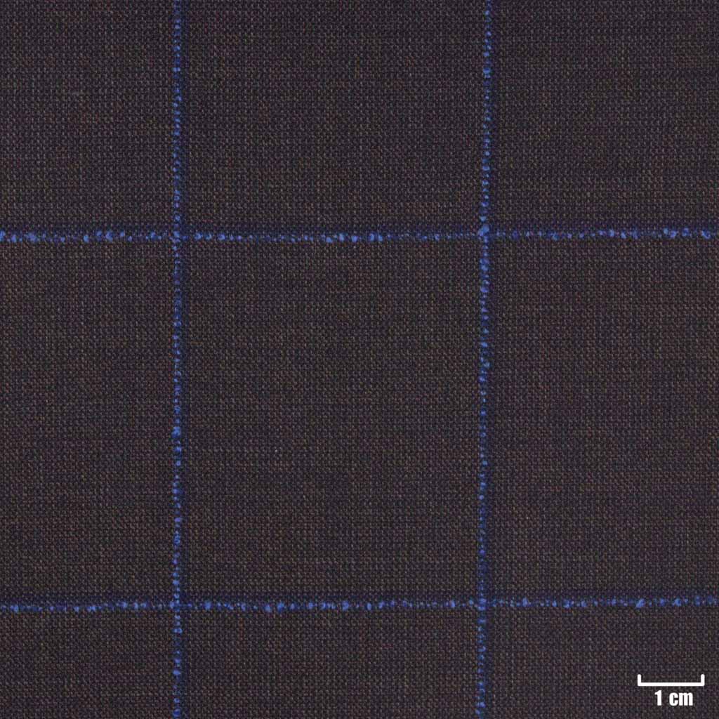 [450738] DARK BROWN, BLUE CHECKS
