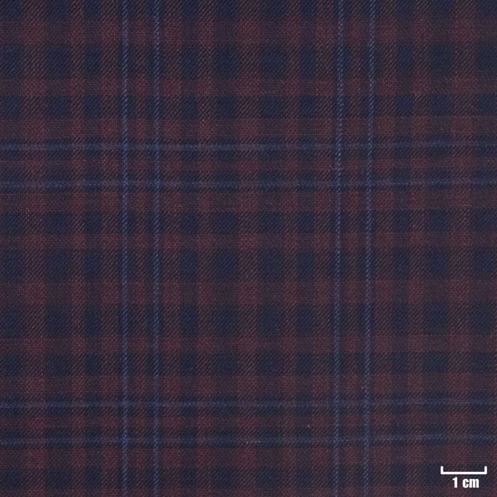 [450741] BURGUNDY, MIXED BLUE/WHITE CHECKS