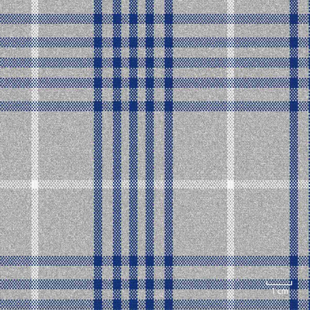 [451321] GREY, BIG BLUE_WHITE CHECKS