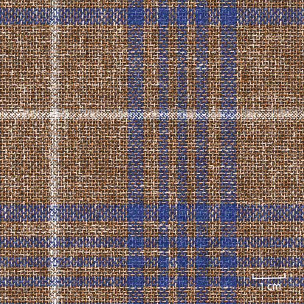 [451416] KHAKI, BIG BLUE CHECKS