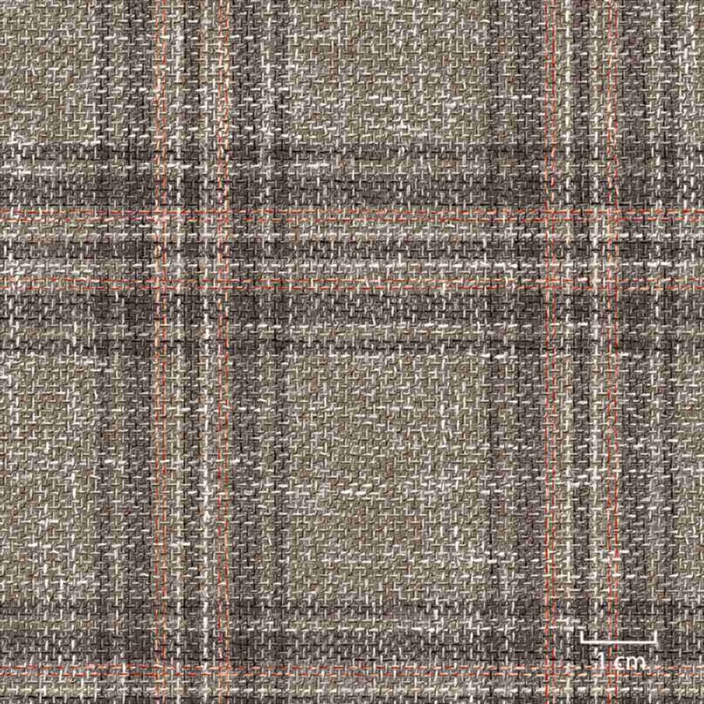 [451421] KHAKI, BIG RED CHECKS