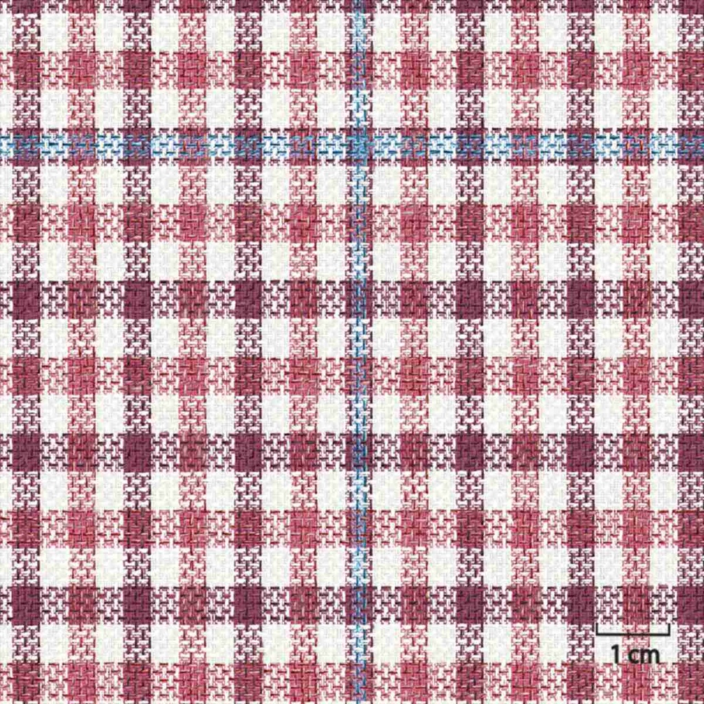 [451429] BEIGE, SMALL BURGUNDY CHECKS