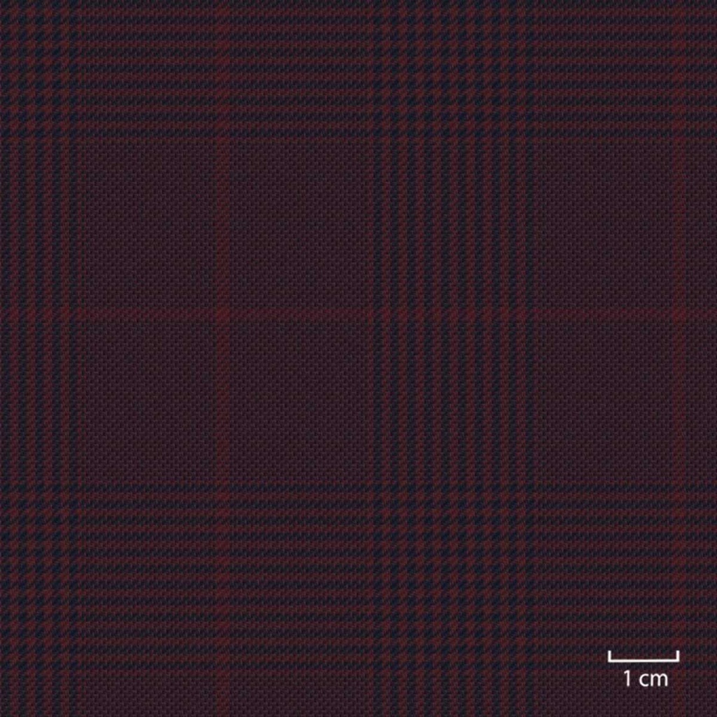 [451647] BURGUNDY,BLUE CHECKS
