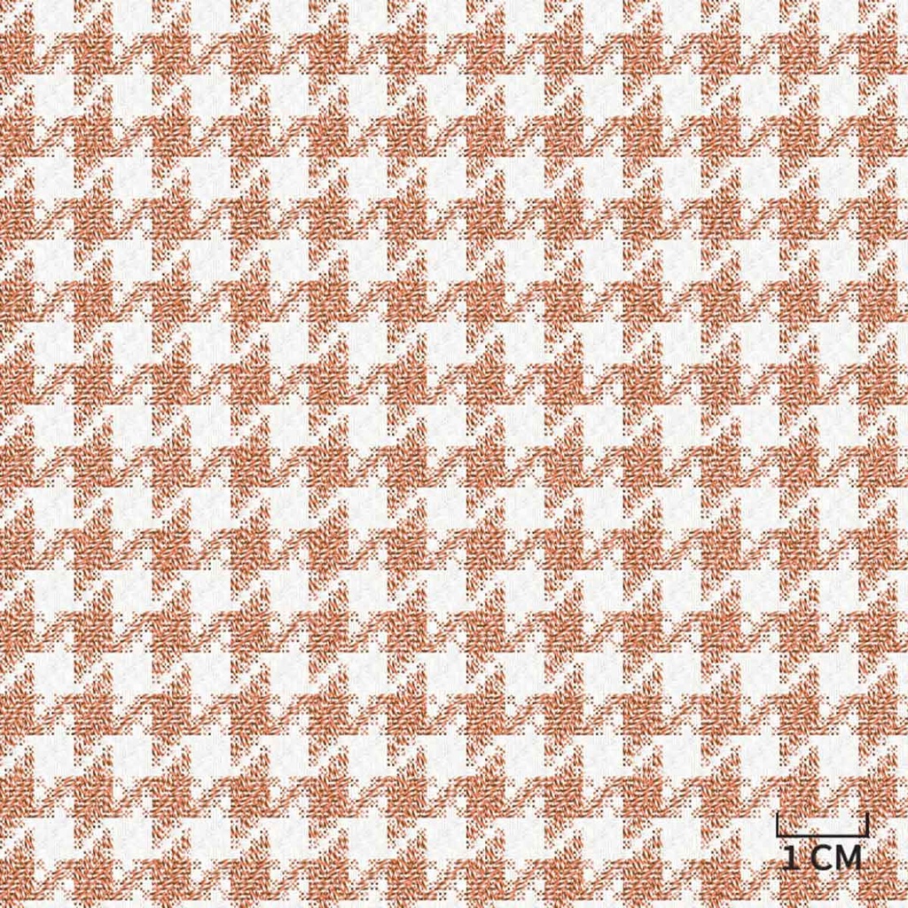 [452007] RED ORANGE,HOUNDSTOOTH