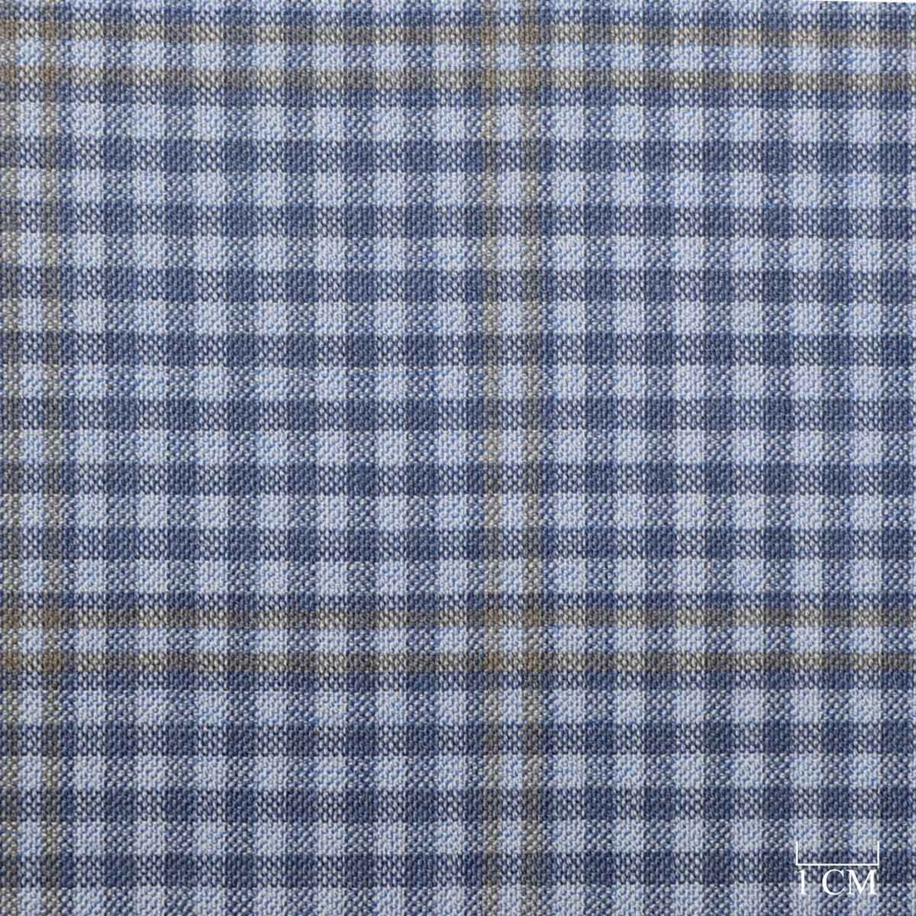[452010] BLUE,KHAKI CHECKS