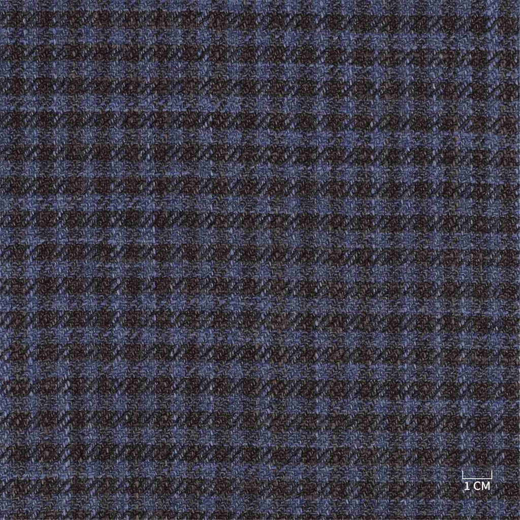 [610210] BLUE, BROWN HOUNDSTOOTH (100/10)