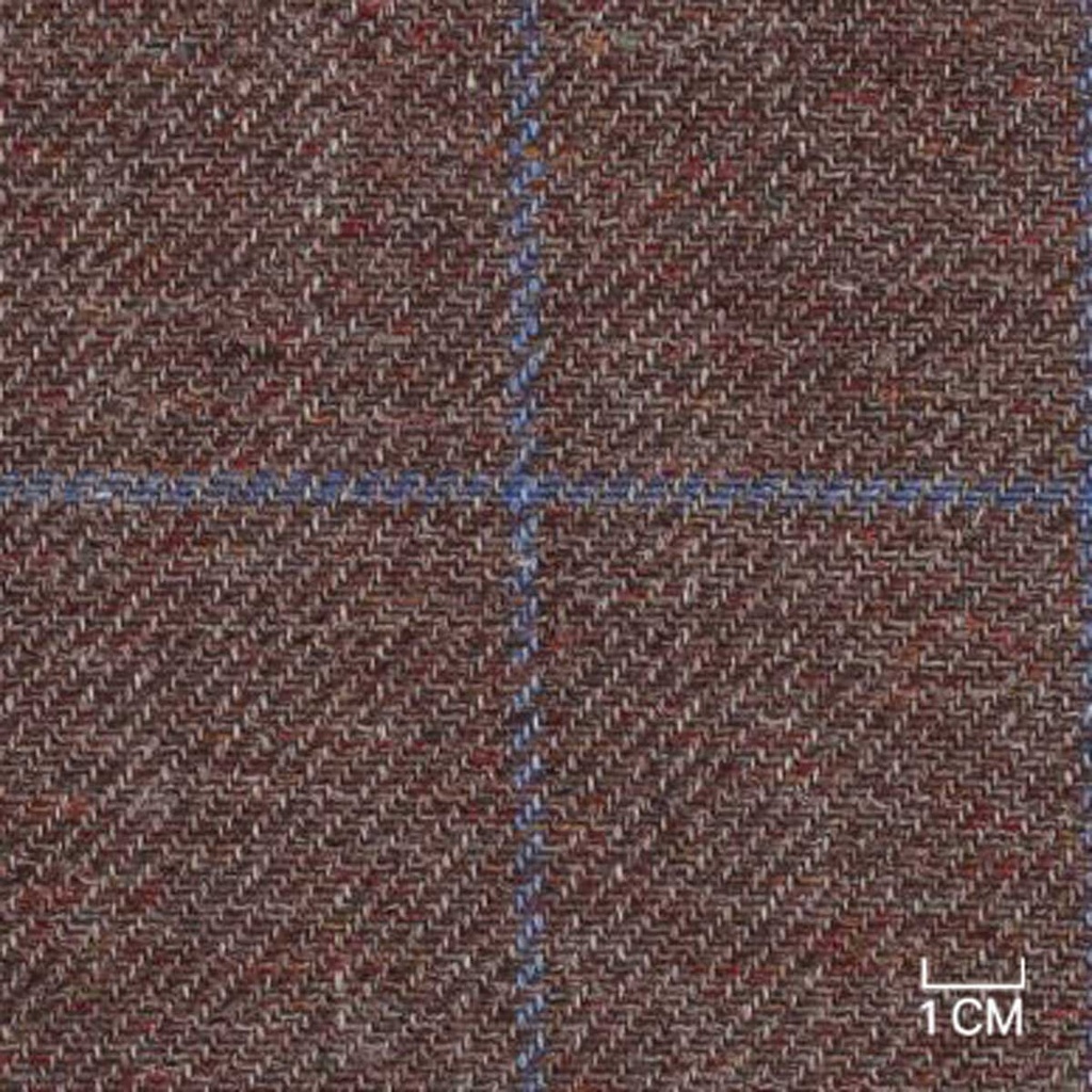 [610525] DARK BROWN, BLUE CHECKS (106/25)
