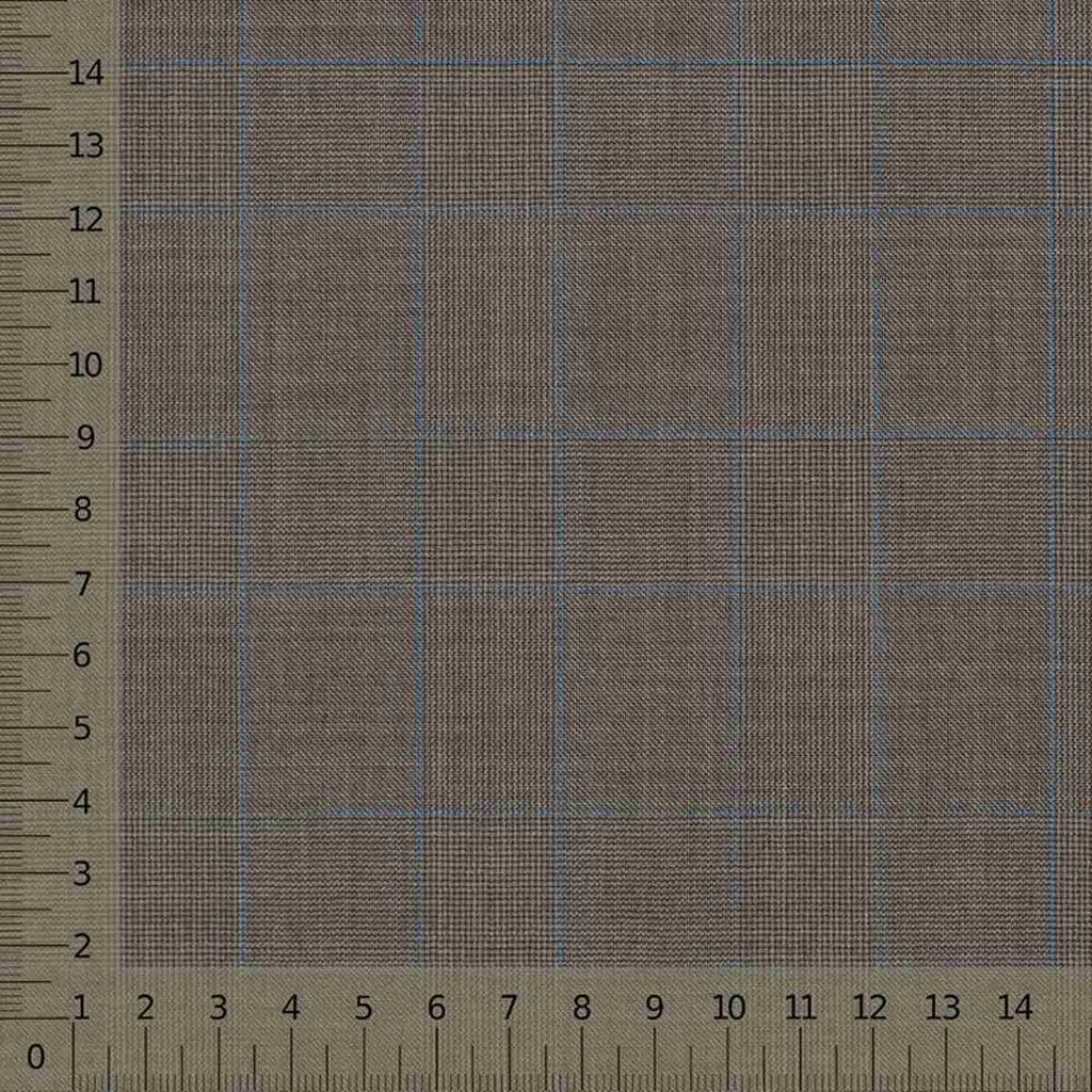 [660117] 浅棕色与蓝色格纹