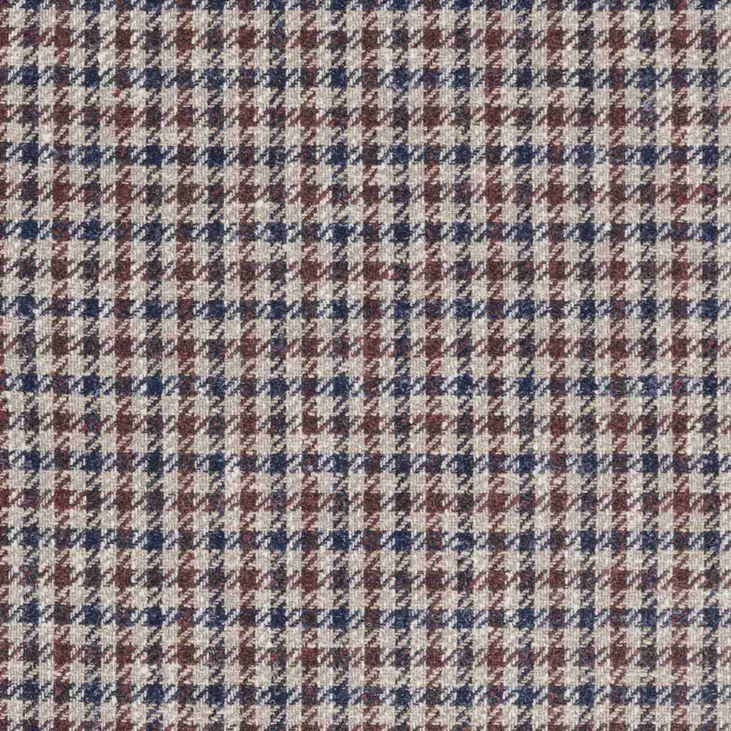 [664345] 酒红色，蓝色格纹