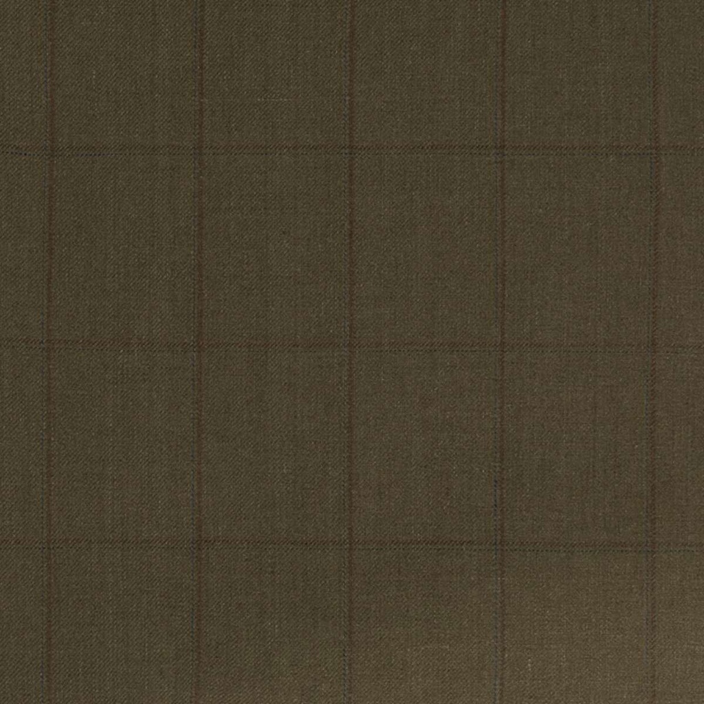 [665314] 橄榄绿底棕色格纹