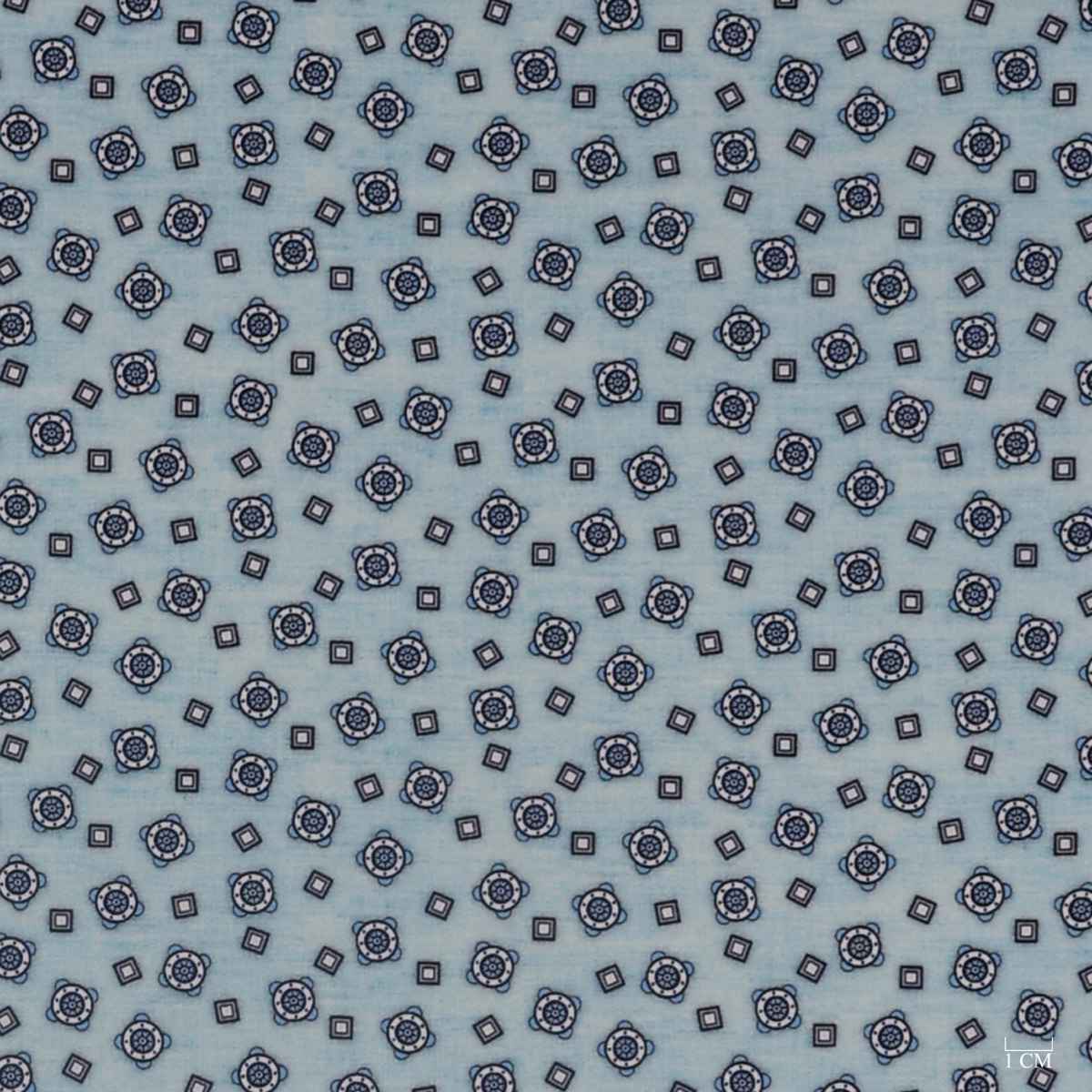 [701907] LIGHT BLUE, GRAPHIC FLORAL DESIGN