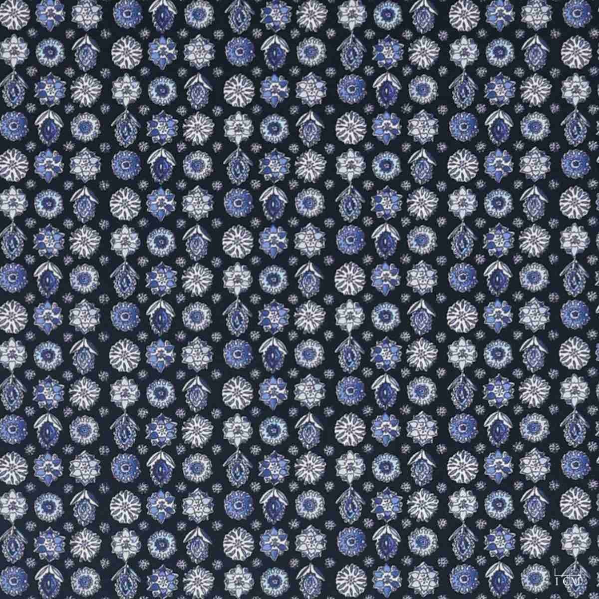 [701909] DARK BLUE, FLOWERS