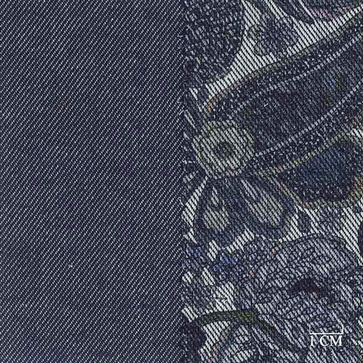 [701934] 蓝色双面佩斯利花卉图案（双面）