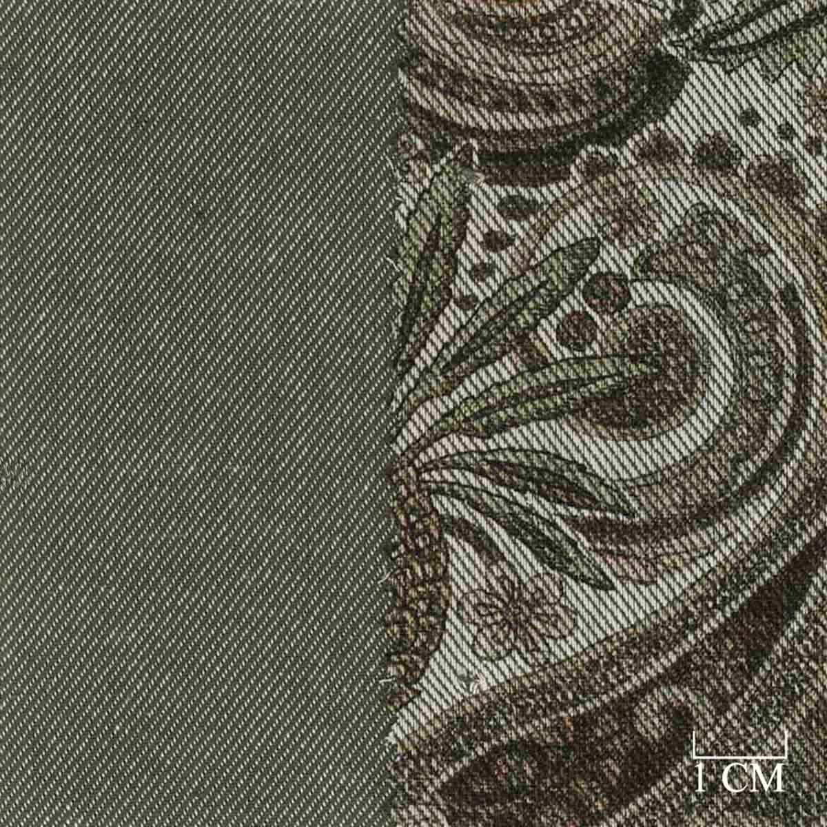[701935] 绿色佩斯利花卉图案（双面）