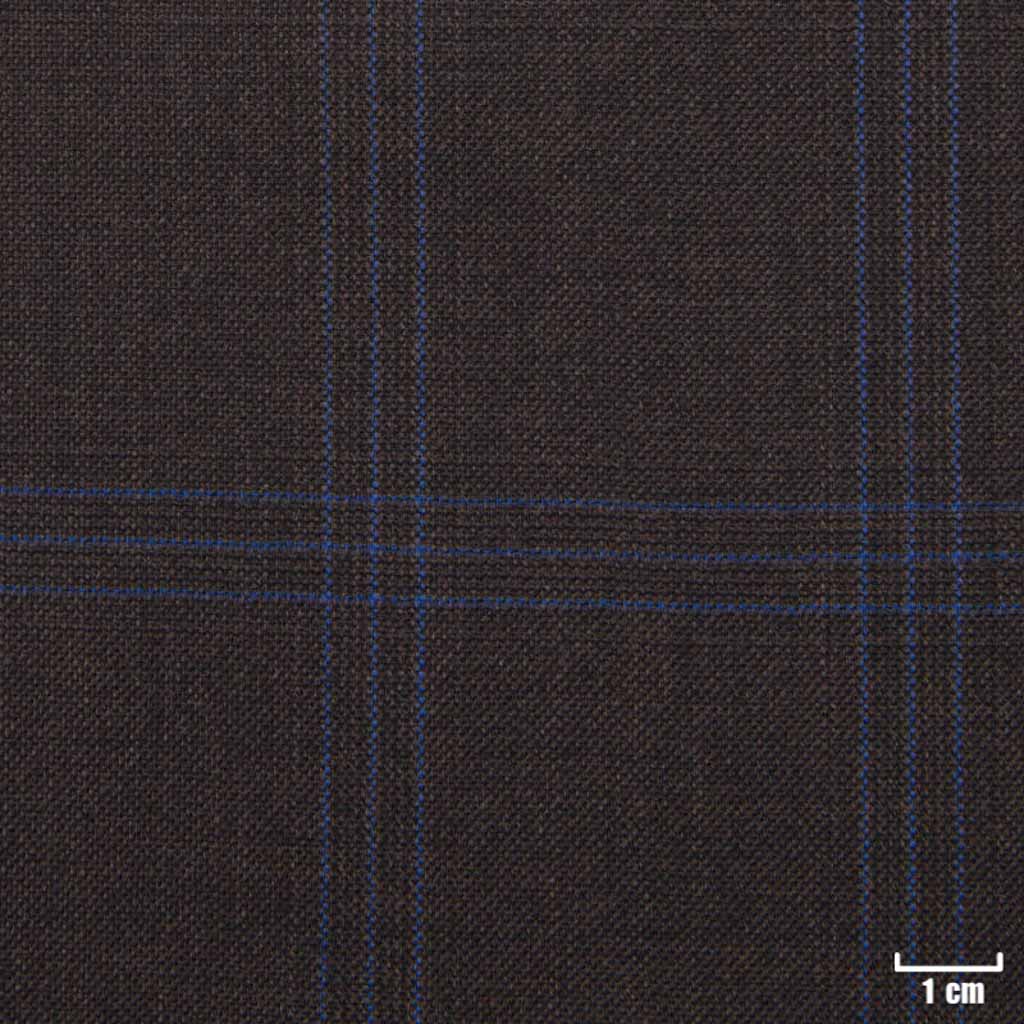 [810221] DARK BROWN, BLUE CHECKS