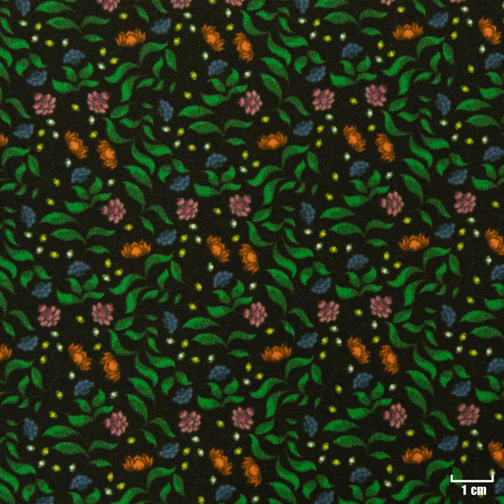 [822917] BLACK/GREEN FLORAL PATTERN