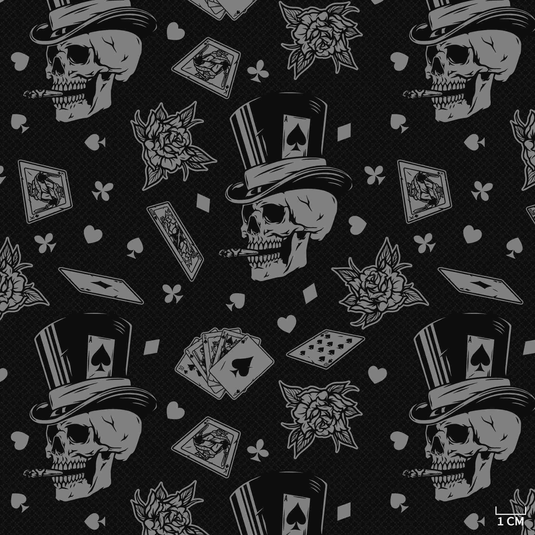 [823929] 骷髅与扑克牌图案