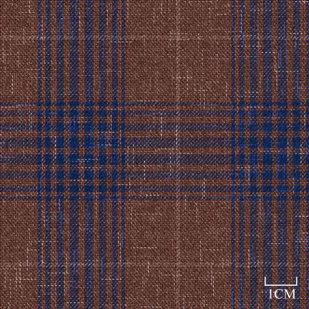 [824007] DARK BROWN, BLUE CHECKS