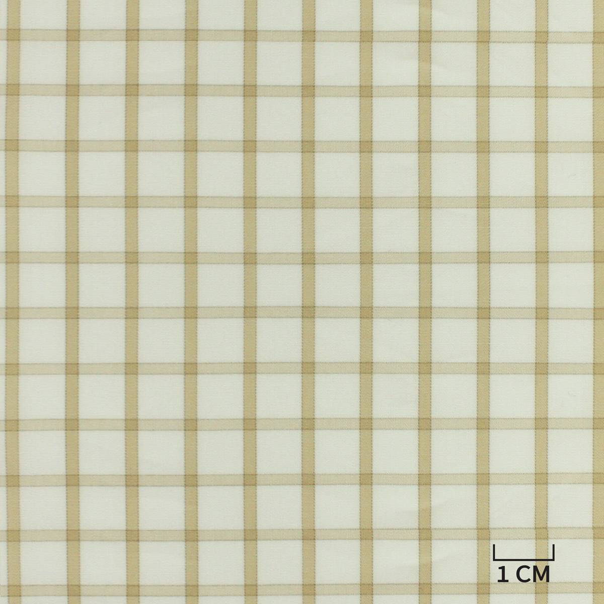 [H10437] WHITE, TAN CHECKS