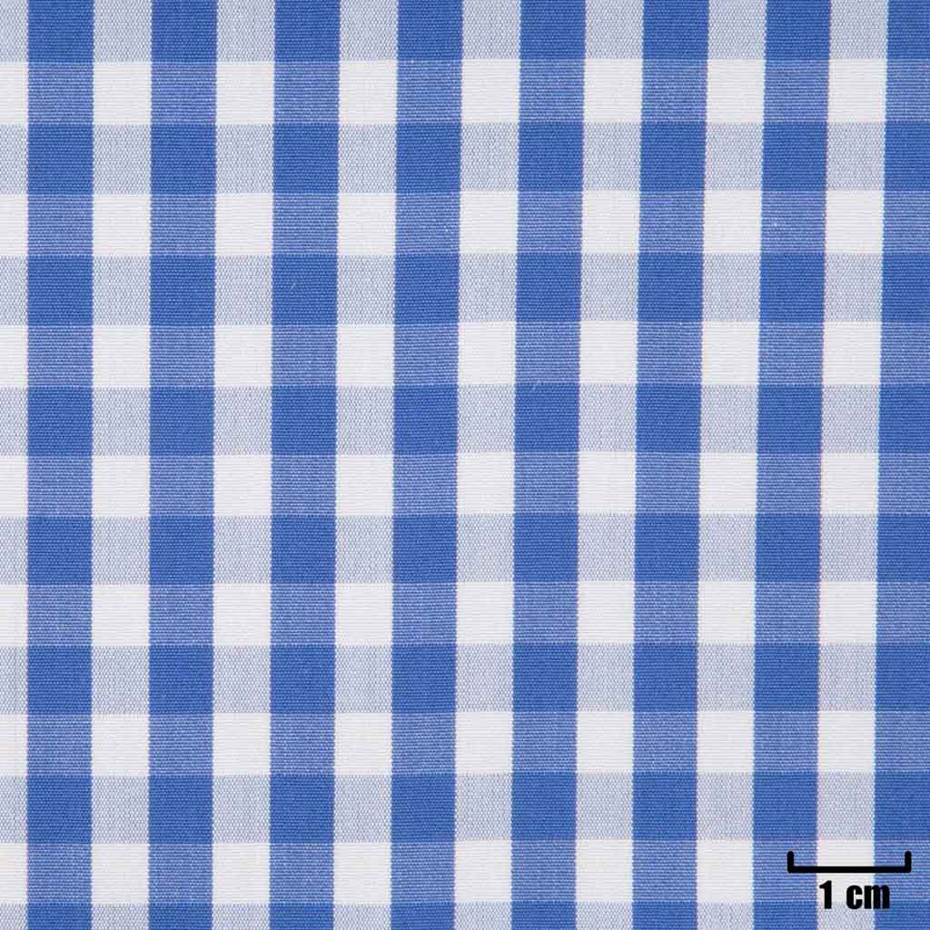 [H11351] WHITE, SMALL BLUE CHECKS